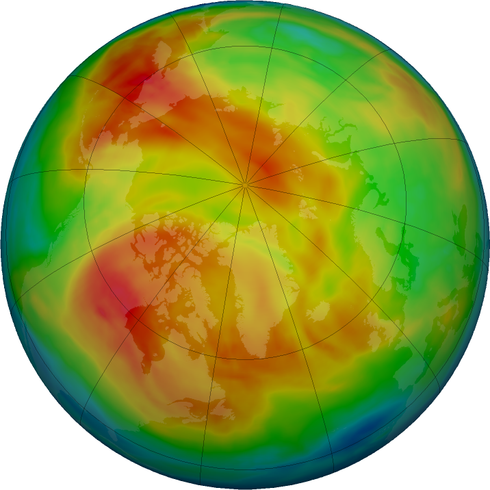 Arctic ozone map for 23 January 2021